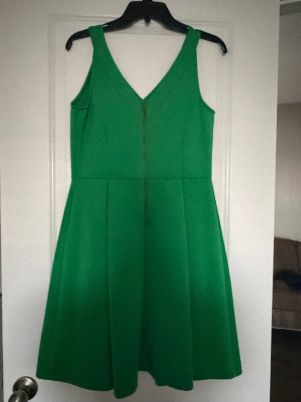 Classic V-Neck Green Women's Dress